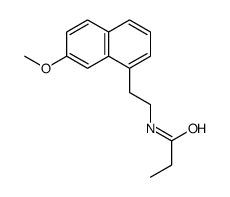 N-[2-(7-甲氧基-1-萘)乙基]丙酰胺结构式