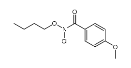 butyl N-chloro-p-methoxybenzohydroxamate结构式