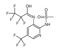2,2,3,3,3-pentafluoro-N-[2-(methanesulfonamido)-5-(trifluoromethyl)pyridin-3-yl]propanamide Structure