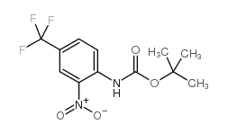 (4-(三氟甲基)苯基)氨基甲酸叔丁酯结构式