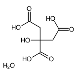 2-hydroxypropane-1,2,3-tricarboxylic acid,hydrate Structure