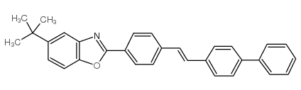 2-[4-(2-[1,1'-biphenyl]-4-ylvinyl)phenyl]-5-tert-butylbenzoxazole structure