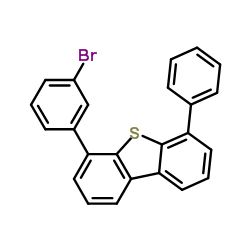 4-(3-bromophenyl)-6-phenyl-dibenzothiophene structure