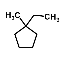 1-Ethyl-1-methylcyclopentane Structure