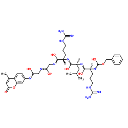 Z-Arg-Leu-Arg-Gly-Gly-AMC acetate salt结构式