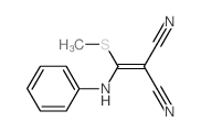 Propanedinitrile, [(methylthio)(phenylamino)methylene]- (en) Structure