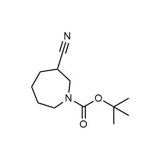 3-氰基氮杂环庚烷-1-甲酸叔丁酯结构式