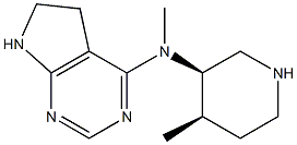 6,7-Dihydro-N-methyl-N-[(3R,4R)-4-methyl-3-piperidinyl]-5H-pyrrolo[2,3-d]pyrimidin-4-amine Structure