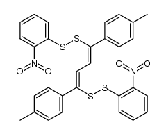 (Z,Z)-1,4-di(o-nitrophenyldithio)-1,4-di[p-tolyl]-1,3-butadiene结构式