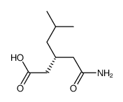 (R)-3-(羰基甲基)-5-甲基己酸结构式