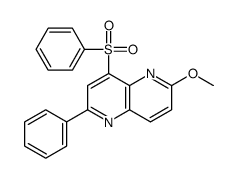 4-(benzenesulfonyl)-6-methoxy-2-phenyl-1,5-naphthyridine结构式