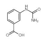 3-[(氨基羰基)氨基]苯甲酸结构式
