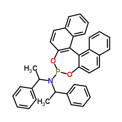 (S,S,S)-(+)-(3,5-二氧杂-4-膦杂环庚烷并[2,1-a:3,4-a']二萘-4-基)双(1-苯基乙基)胺结构式