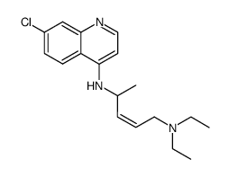 7-Chloro-N-[(Z)-4-(diethylamino)-1-methyl-2-butenyl]-4-quinolinamine结构式