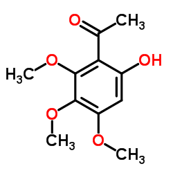 2,3,4-三甲氧基-6-羟基苯乙酮结构式