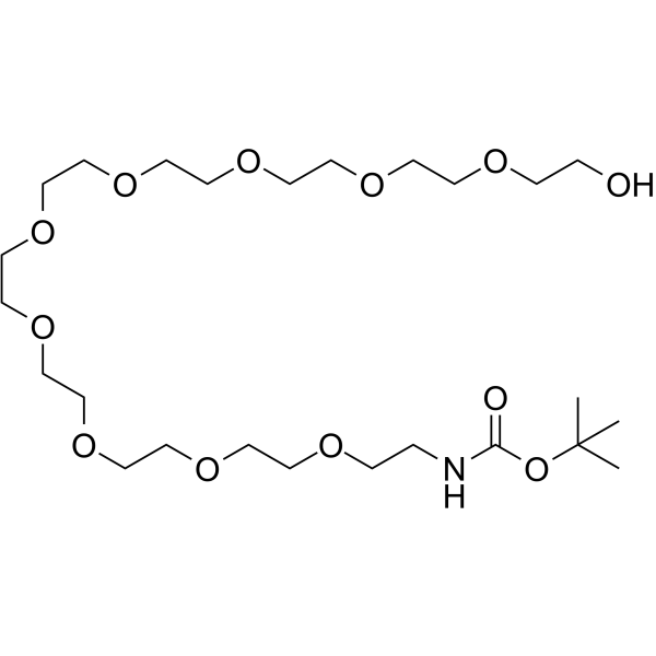 N-Boc-PEG10-alcohol Structure