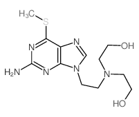 Ethanol,2,2'-[[2-[2-amino-6-(methylthio)-9H-purin-9-yl]ethyl]imino]di- (8CI) Structure