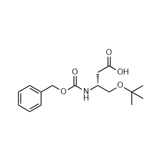 (R)-3-(((苄氧基)羰基)氨基)-4-(叔丁氧基)丁酸结构式