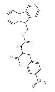 2-(9H-芴-9-甲氧基羰基氨基)-3-(4-硝基-苯基)-丙酸结构式
