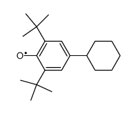 2,6-Di-tert-butyl-4-cyclohexyl-phenoxyl Structure