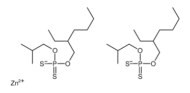 zinc bis[O-(2-ethylhexyl)] bis[O-(isobutyl)] bis(dithiophosphate)结构式