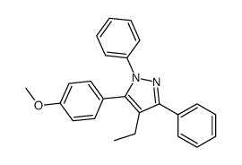 1,3-二苯基-4-乙基-5-(4-甲氧基苯基)-1H-吡唑结构式