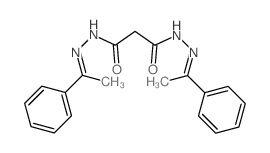 Propanedioic acid,1,3-bis[2-(1-phenylethylidene)hydrazide]结构式