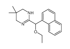 3,4,5,6-Tetrahydro-5,5-dimethyl-2-[ethoxy(1-naphtyl)methyl]pyrimidine Structure
