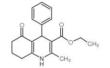 2-甲基-5-氧代-4-苯基-1,4,5,6,7,8-六氢-喹啉-3-羧酸乙酯结构式