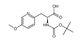 3-(5-甲氧基-2-吡啶)-n-boc-l-丙氨酸结构式