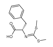 (S)-2-((bis(methylthio)methylene)amino)-3-phenylpropanoic acid Structure
