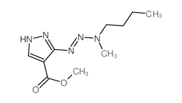 methyl (3Z)-3-[(butyl-methyl-amino)hydrazinylidene]pyrazole-4-carboxylate结构式