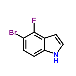 5-溴-4-氟-1H-吲哚结构式