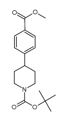 4-(4-methoxycarbonyl-phenyl)-piperidine-1-carboxylic acid tert-butyl ester结构式