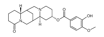 3-Hydroxy-4-methoxybenzoic acid [(2S,7aα,14aβ)-dodecahydro-11-oxo-7α,14α-methano-2H,6H-dipyrido[1,2-a:1',2'-e][1,5]diazocin-2β-yl] ester Structure