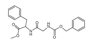 N-(N-benzyloxycarbonyl-glycyl)-DL-phenylalanine methyl ester结构式