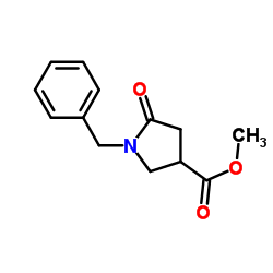 (S)-1-苄基-5-氧代吡咯烷-3-甲酸甲酯结构式