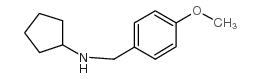环戊基-(4-甲氧基苄基)胺结构式