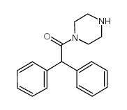 2,2-二苯基-1-哌嗪-1-乙酮结构式