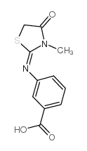 3-(3-甲基-4-氧代-噻唑啉-2-氨基)-苯甲酸结构式