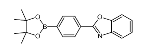 2-(4-(4,4,5,5-四甲基-1,3,2-二氧杂环戊硼烷-2-基)苯基)苯并[d]恶唑结构式