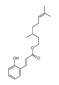 3,7-dimethyloct-6-enyl 3-(2-hydroxyphenyl)prop-2-enoate结构式