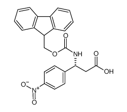 Fmoc-(R)-3-氨基-3-(4-硝基苯基)丙酸结构式