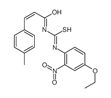 (E)-N-[(4-ethoxy-2-nitrophenyl)carbamothioyl]-3-(4-methylphenyl)prop-2-enamide结构式