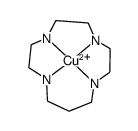 (1,4,7,10-tetraazacyclotridecane)copper(II) ion Structure
