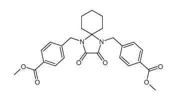 4,4'-(2,3-dioxo-1,4-diaza-spiro[4.5]decane-1,4-diyldimethyl)-bis-benzoic acid dimethyl ester Structure