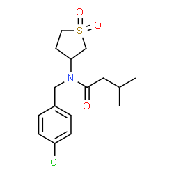 N-(4-chlorobenzyl)-N-(1,1-dioxidotetrahydrothiophen-3-yl)-3-methylbutanamide结构式
