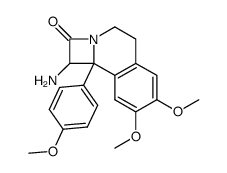 1-Amino-7,8-dimethoxy-9b-(4-methoxy-phenyl)-1,4,5,9b-tetrahydro-azeto[2,1-a]isoquinolin-2-one结构式