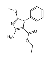 ethyl 4-amino-2-(methylthio)-1-phenyl-1H-imidazole-5-carboxylate结构式