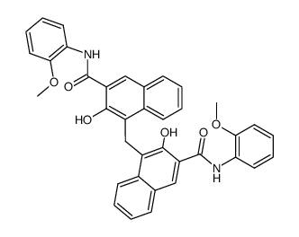 3,3'-dihydroxy-4,4'-methanediyl-di-[2]naphthoic acid di-o-anisidide Structure